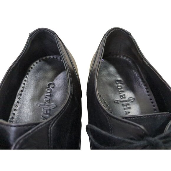 Cole Haan Air Pitney Oxford Shoe Mens 8.5 Black Wingtip Leather Lace Up Business - Picture 7 of 11